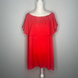 Red Dress‎ with ruffle